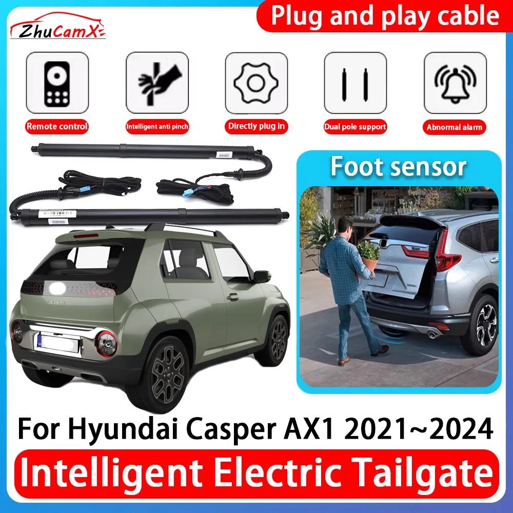 

ZhuCamX Car Power Trunk Electric Suction Tailgate Intelligent Tail Gate Lift Strut For Hyundai Casper AX1 2021~2024