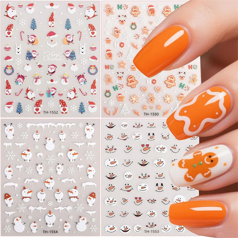 DIY مسمار الشارات لطيف الزنجبيل سانتا القط كلوز شجرة عيد الميلاد جرس مسمار الشارات حزب مانيكير ديكور المتزلجون