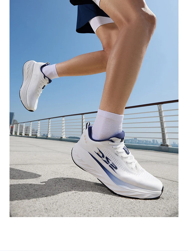 QIAODAN DS2 2nd Gen Men's Wide Toe Box Running Shoes Breathable Mesh Lightweight Shock Absorbing Sports Sneakers QXB023263220R