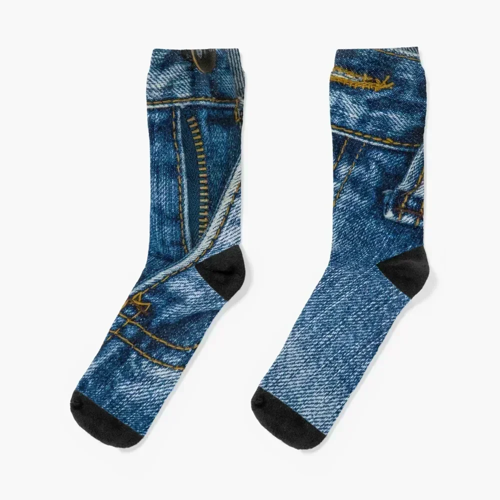 

Clothes button diagonal up I love bluejeans denim Socks Crossfit aesthetic sport Male Socks Women's