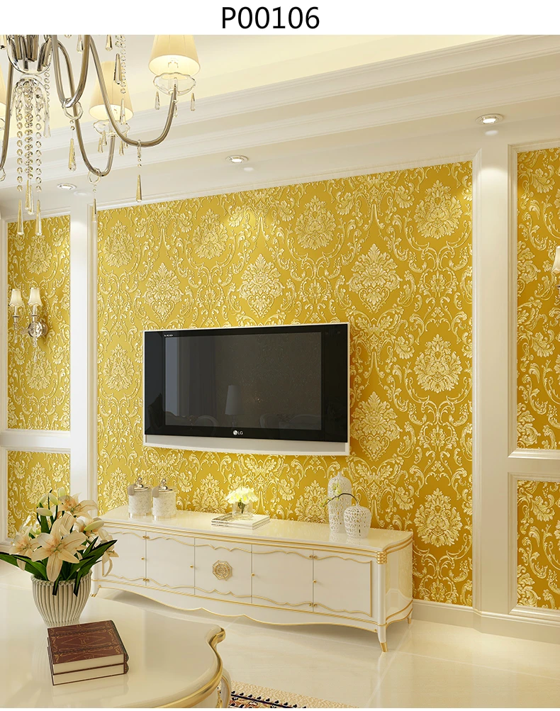 

Modern Damask Wallpaper Luxury Wall Paper Embossed Textured 3D Wall Covering For Bedroom Living Room Home Decor