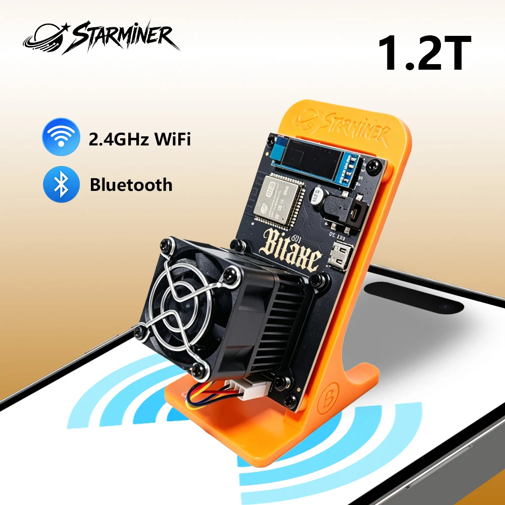 STARMINER Smart New 2026 Bitaxe Gamma 601 Solo Miner 1.2Th/s 18W 12V BM1370 Asic Chip Bitcoin Miner Block Discovery Lookup