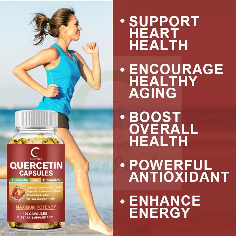 GPPG Greenpeople High Purity Quercetin with Bromelain Capsule Immune & Cardiovascular & Respiratory Health Vegan Diet