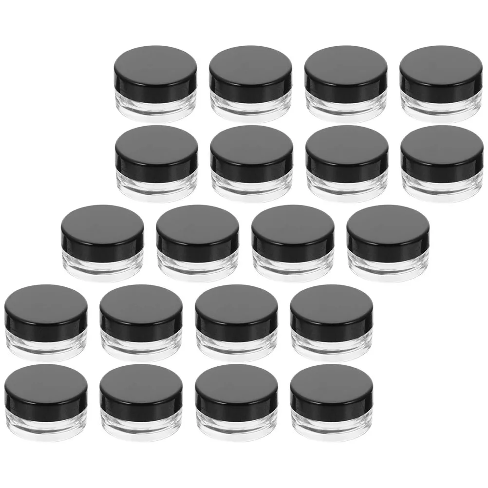 

20Pcs Container Set Transparent Plastic Cream Jars Small Travel Lotion Dispenser Portable Moisturizer Storage Boxes