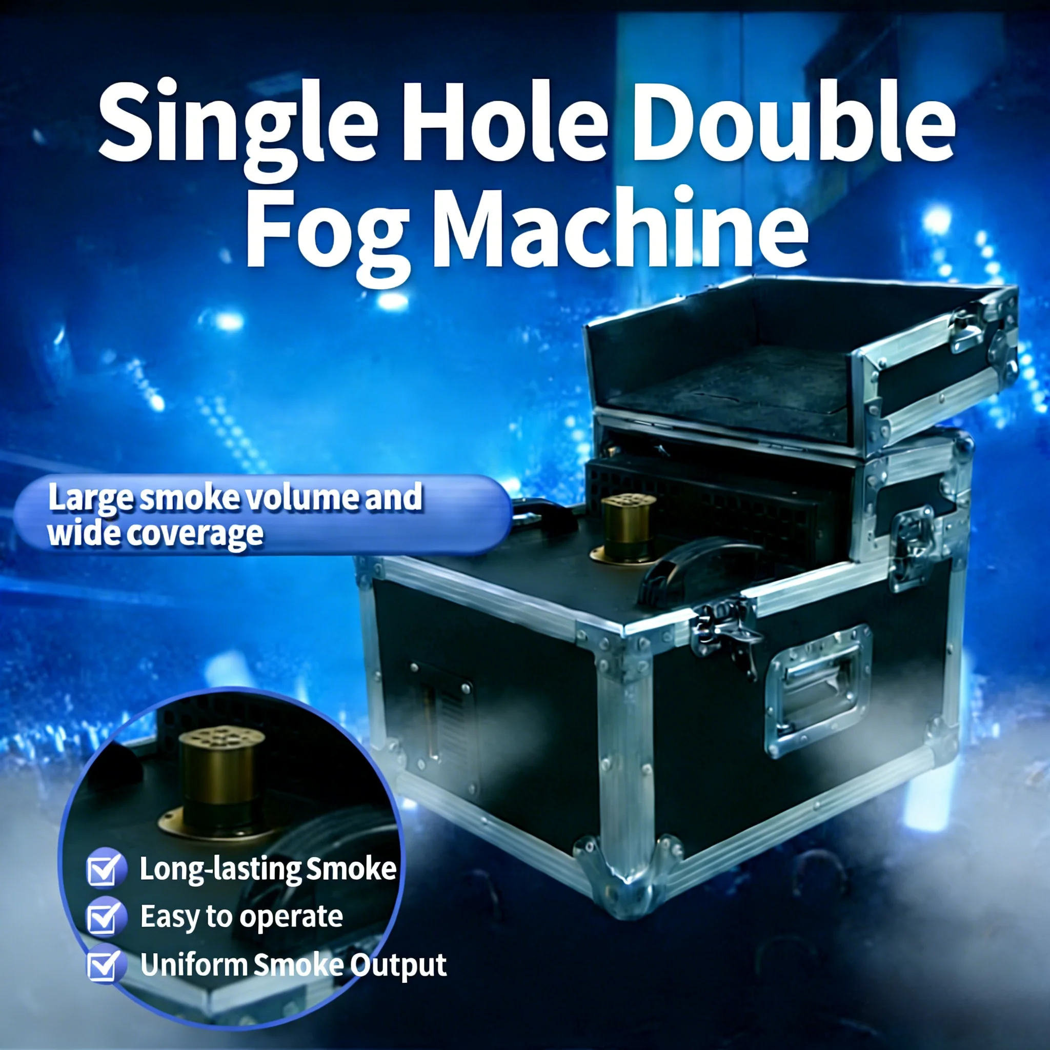 DMX512Dual Haze Machine600W Professional Stage Haze Maker with Manual Panel Wireless Remote Control No Warm-up Needed for Effect