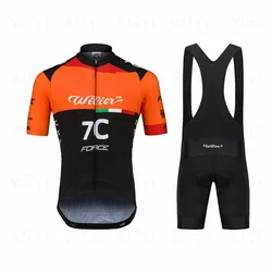 mira Wilier Summer Bicycle Riding Clothes Cycling Bib Shorts Gel Pad Road MTB Race Apparel Men Cycling Jersey Set Short Sleeve