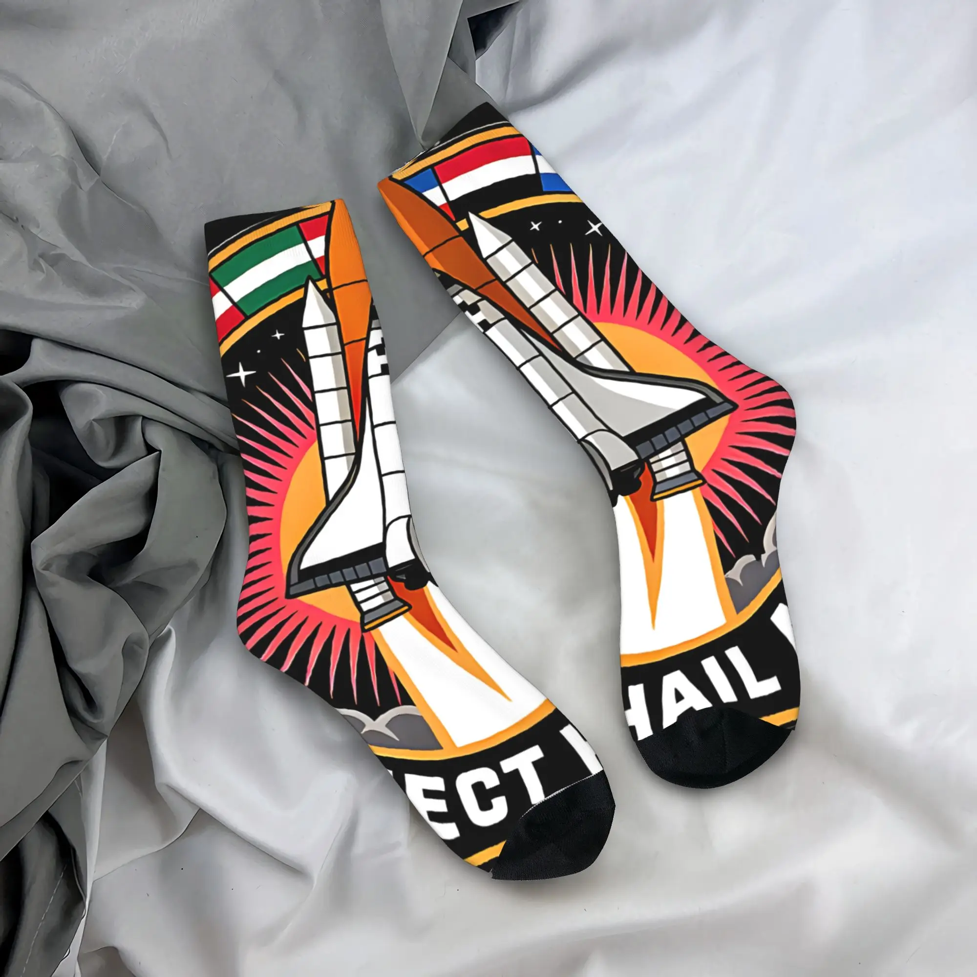 

Project Hail Mary Space Rocket Movie Socks Men Women Socks High Quality Spring Summer Autumn Winter Middle Tube Socks Gifts