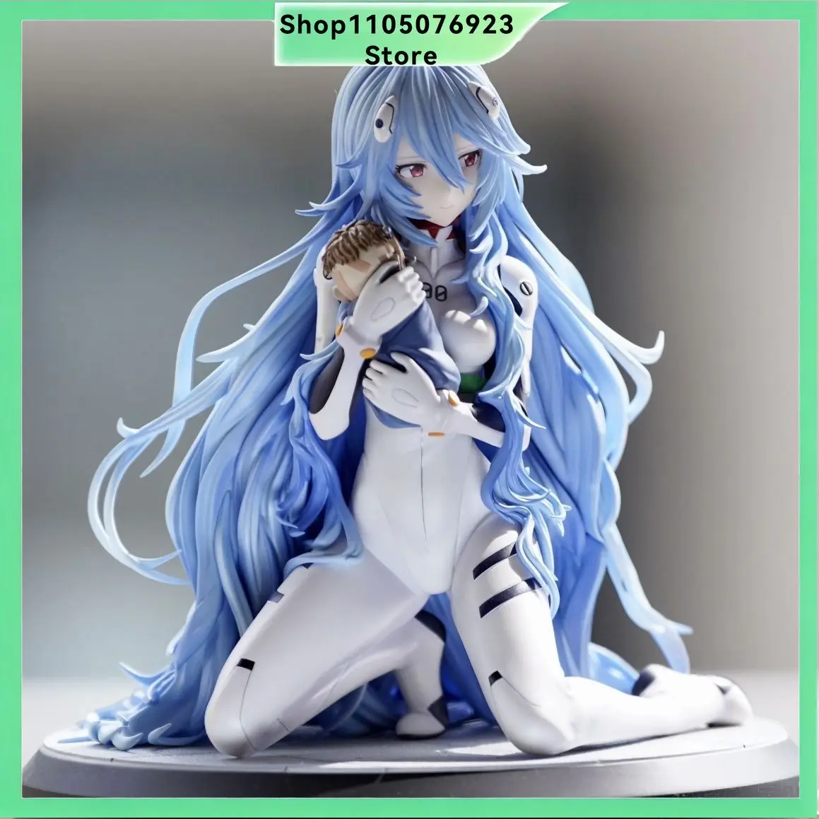 Figura Decorativa Aya Poli Ajoelhada, Boneca de Animação Bidimensional, Modelo de Figura, Figura Aya Poli de Cabelo Longo Eva
