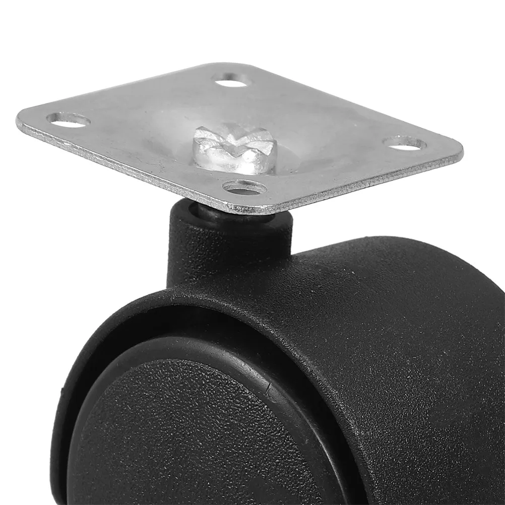 4Pcs Flat Plate Furniture Swivel Casters Easy Install Replacement Wheels for Office Desk Chair Home Chair Rolling Accessories