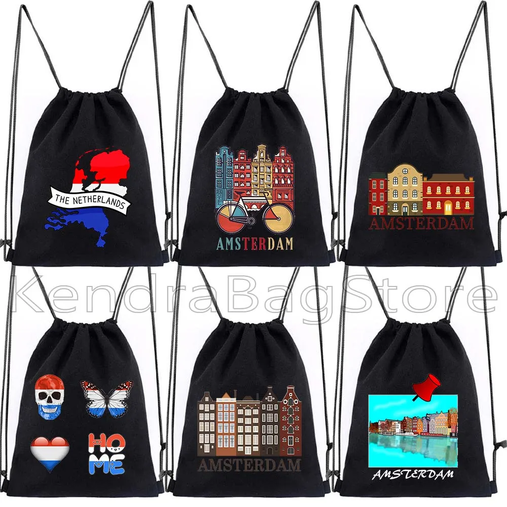 

Famous Painting Smile Monalisa Van Gogh Heaven Virgin Mary Oil Painting Drawstring Bags Soccer Backpack Gym Sackpack String Bag