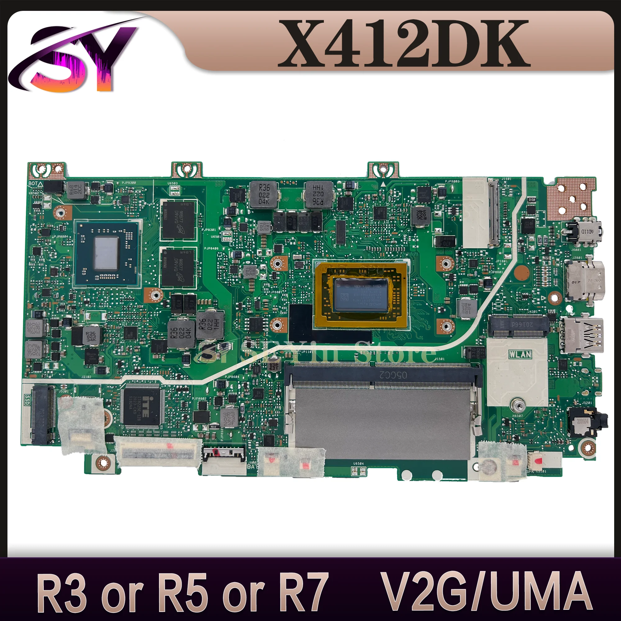 Mainboard X412DK R412DA F412DA A412DA A412DK F412DK X412DA Laptop Motherboard R3 R5 R7 4GB/RAM V2G/UMA Notebook MAIN BOARD