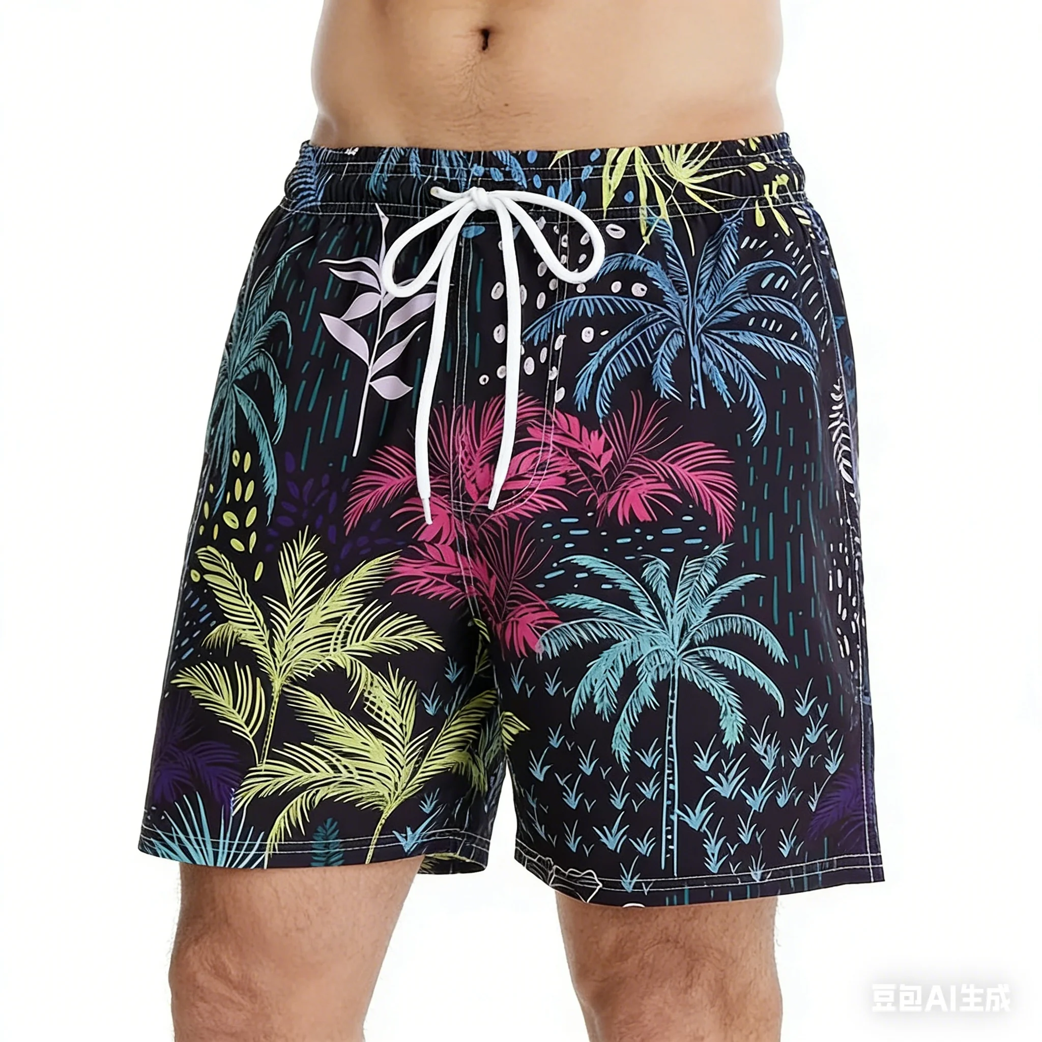 

Модные пляжные шорты с графическим принтом пальм для мужчин, летние повседневные шорты для отпуска, плавки с 3D-принтом, свободные шорты в стиле Харадзюку