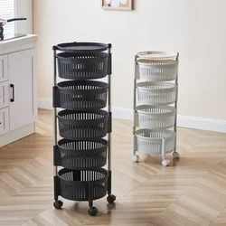 Rolling Cart Storage Shelf, Movable Gap Storage Rack, Kitchen, Bathroom, Rotatable, Large Capacity Organizer, Snack Holder