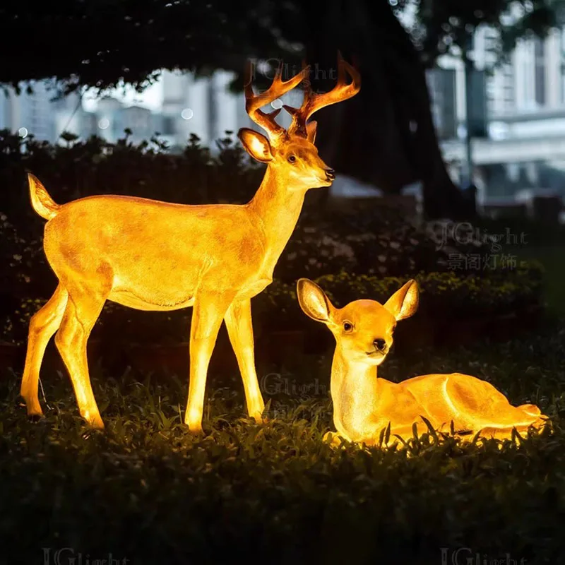 Zwierzęta uliczne Oświetlenie Aranżacja krajobrazu Modna statua Podwórko Unikalny ekspozycja Luksusowe oświetlenie zewnętrzne Nowoczesne oświetlenie ogrodowe Dekoracja domu