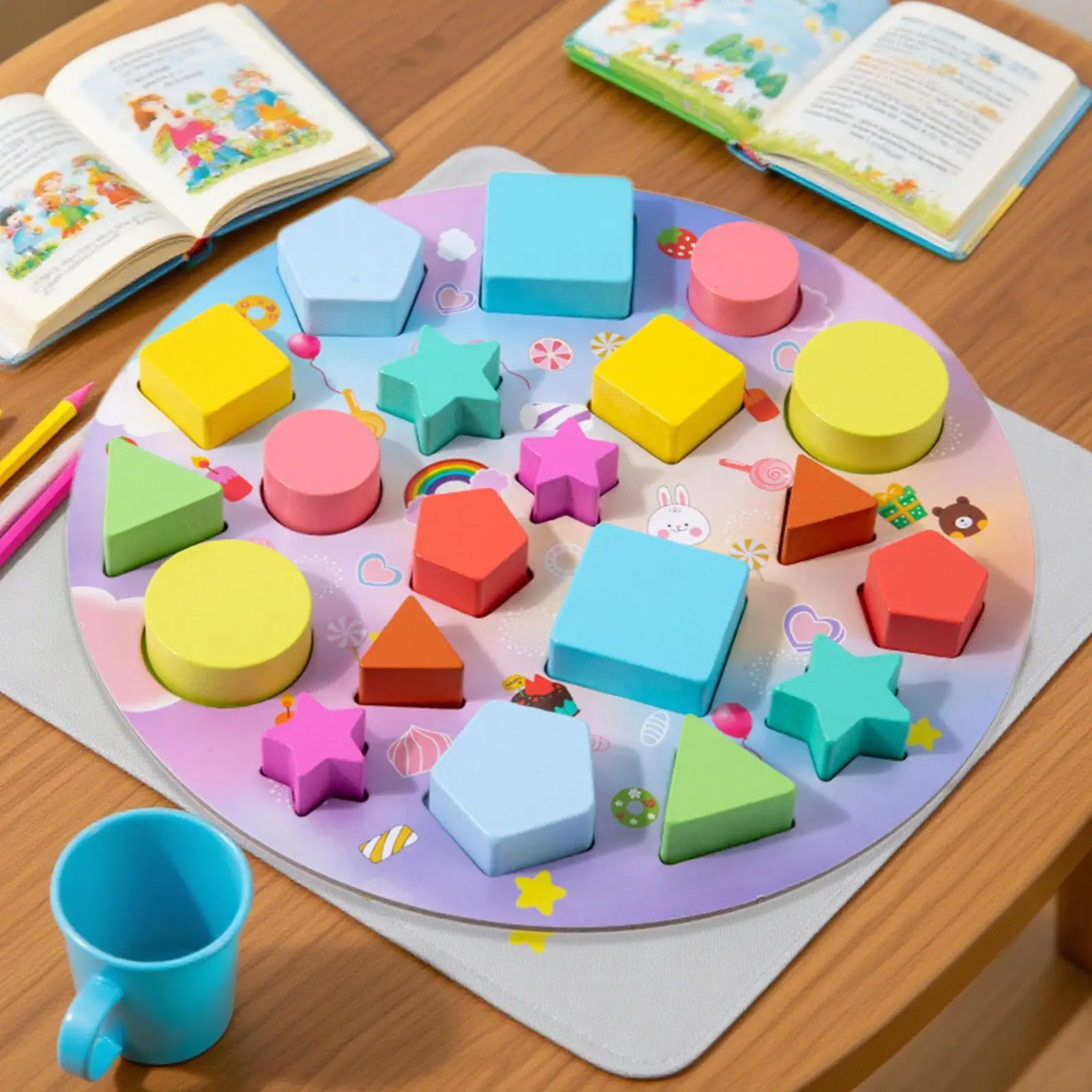 Juguete clasificador de formas de madera, juguetes educativos, juguete de Aprendizaje Temprano, bloques a juego con formas geométricas clásicas, bloques para 2 3 4 5