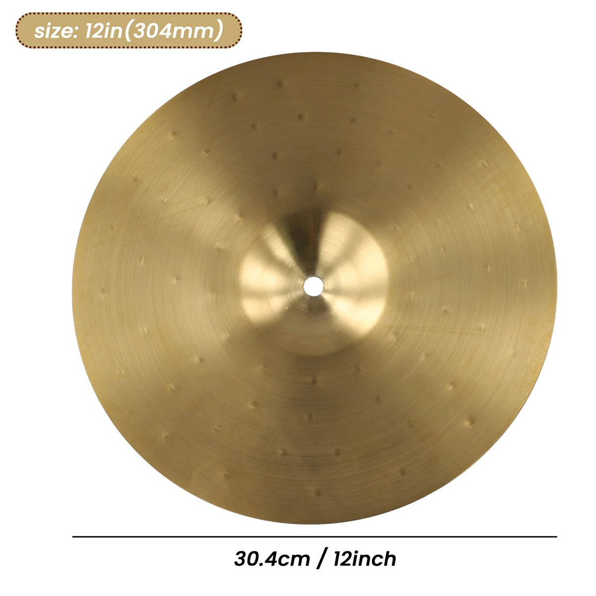 

AA85 12 Inch Brass Cymbal Metal Crash Cymbal Drum Cymbals Drum Percussion Musical Instrument for Players