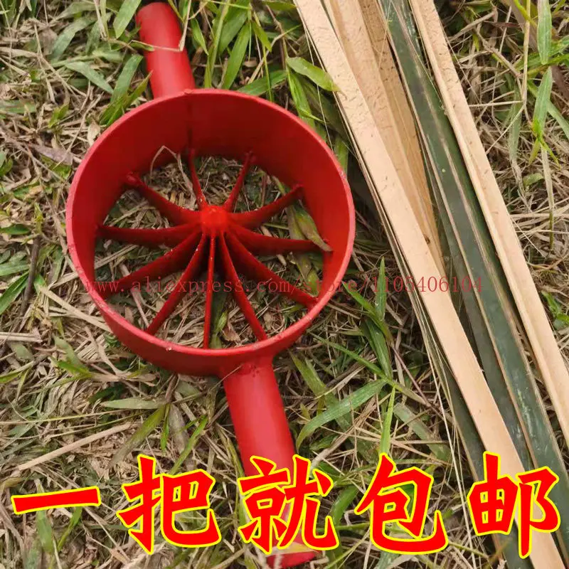 Open broken bamboo Fast and efficient bamboo opening tools Slicing and slicing processing Round bamboo tube slitting machine
