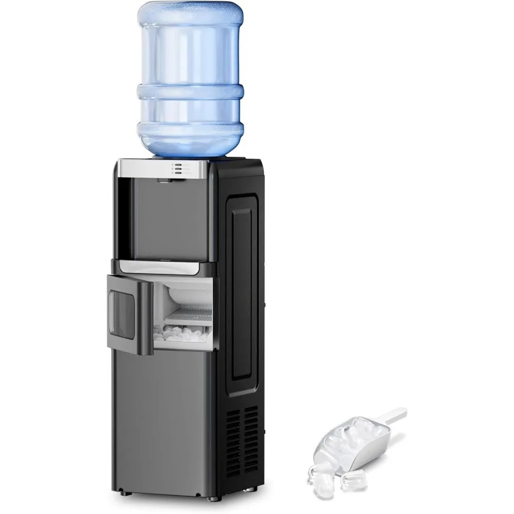 

3-in-1 Hot and Cold Water Cooler Dispenser with Built-in Ice Maker, for 3 to 5 Gallon Bottle Water Dispenser，with Child Safety