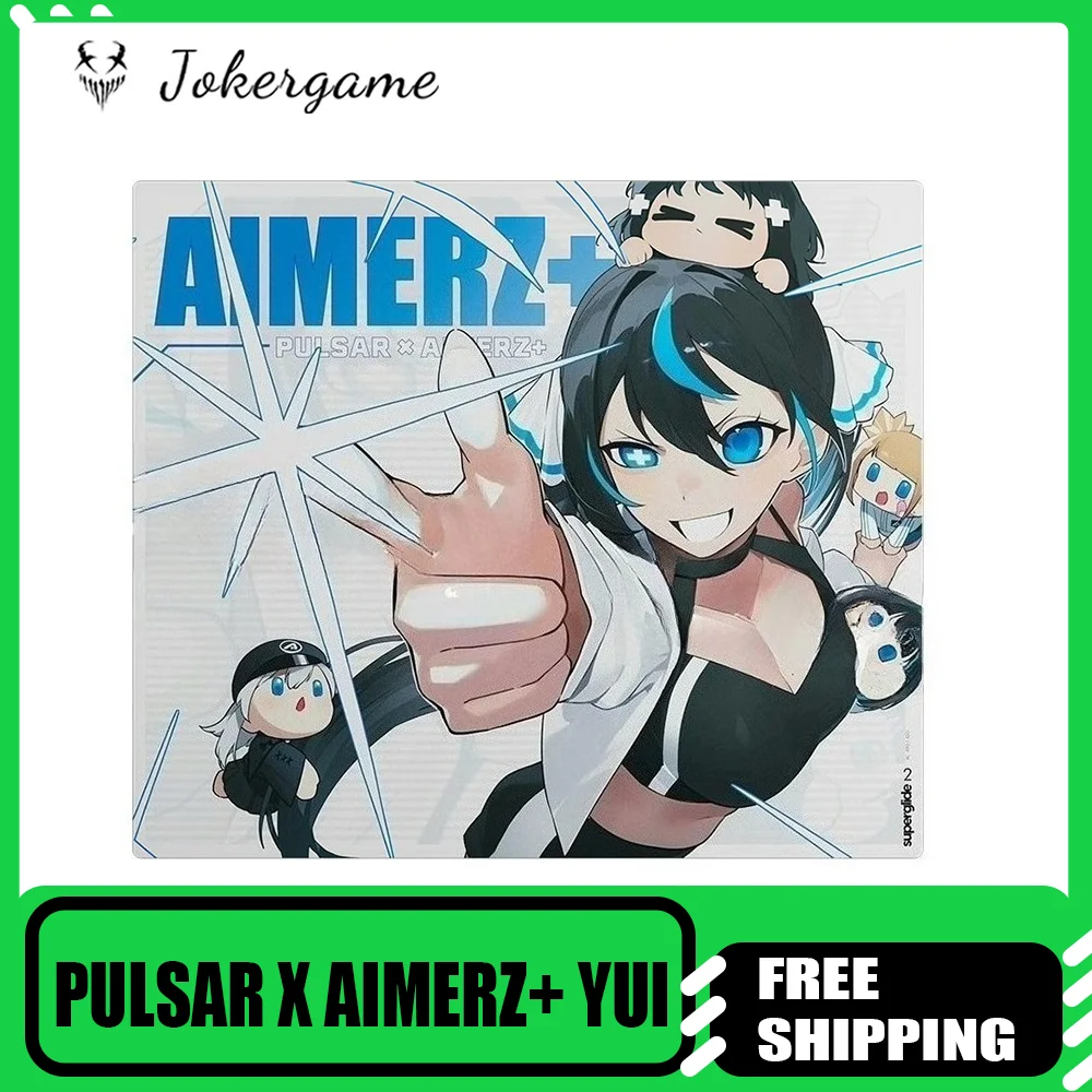 

Pulsar x Aimerz+ Yui Glass Mouse Pad Gaming FPS Tempered Glass Copy Edition Mouse Pad Smooth Professional Mouse Pad durable