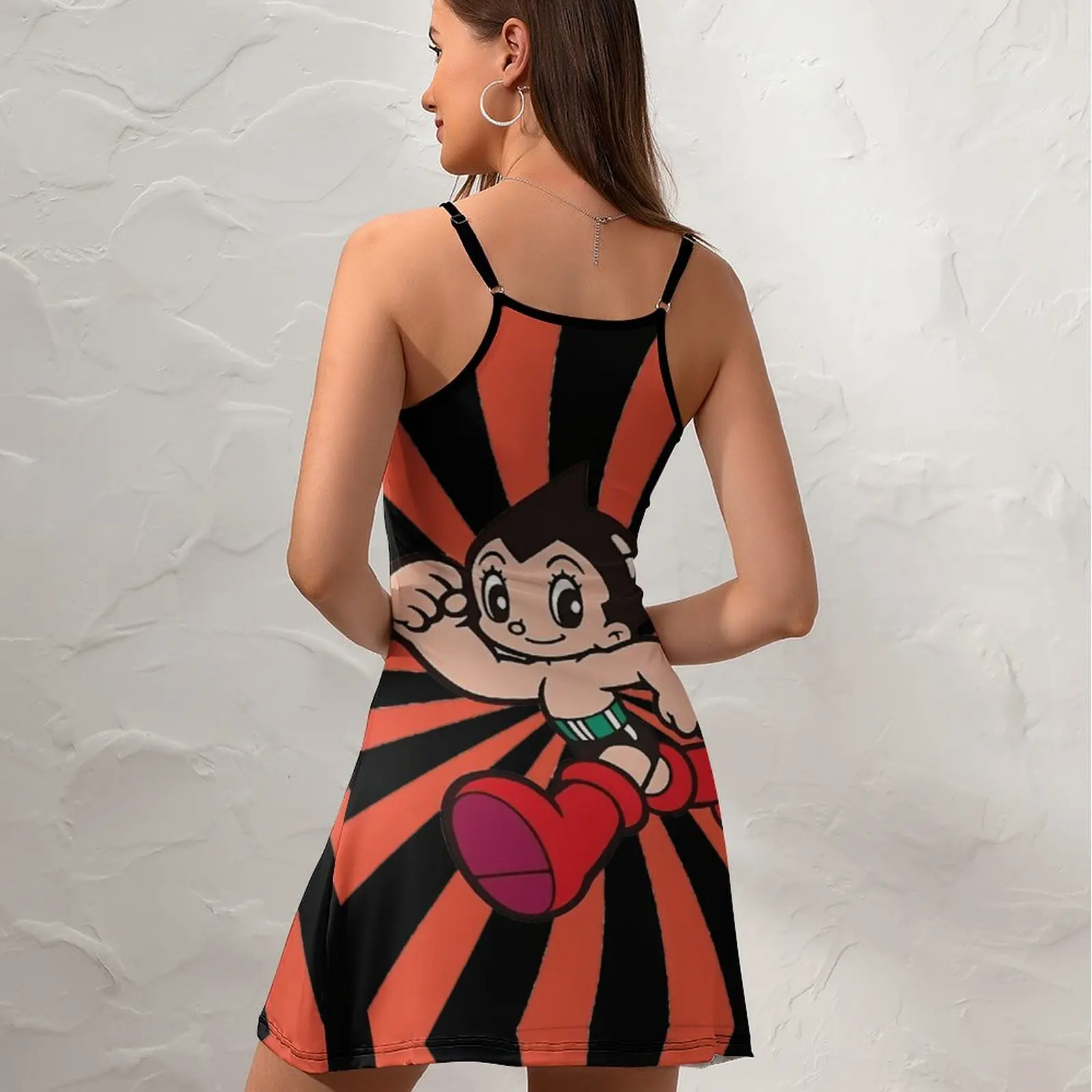 Tetsuwan-vestido exótico de Anime Astro Boy 18 para mujer, ropa bonita para mujer, vestido de tirantes, vestidos geniales para cócteles