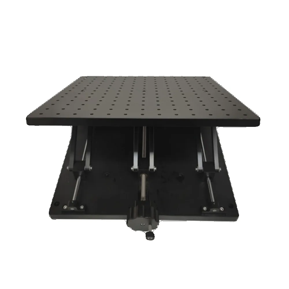 PT-QX400 Manual Tilting Stage Adjustable Angle Platform Tilt Worktable Drilled Mounting Base 70kg Load