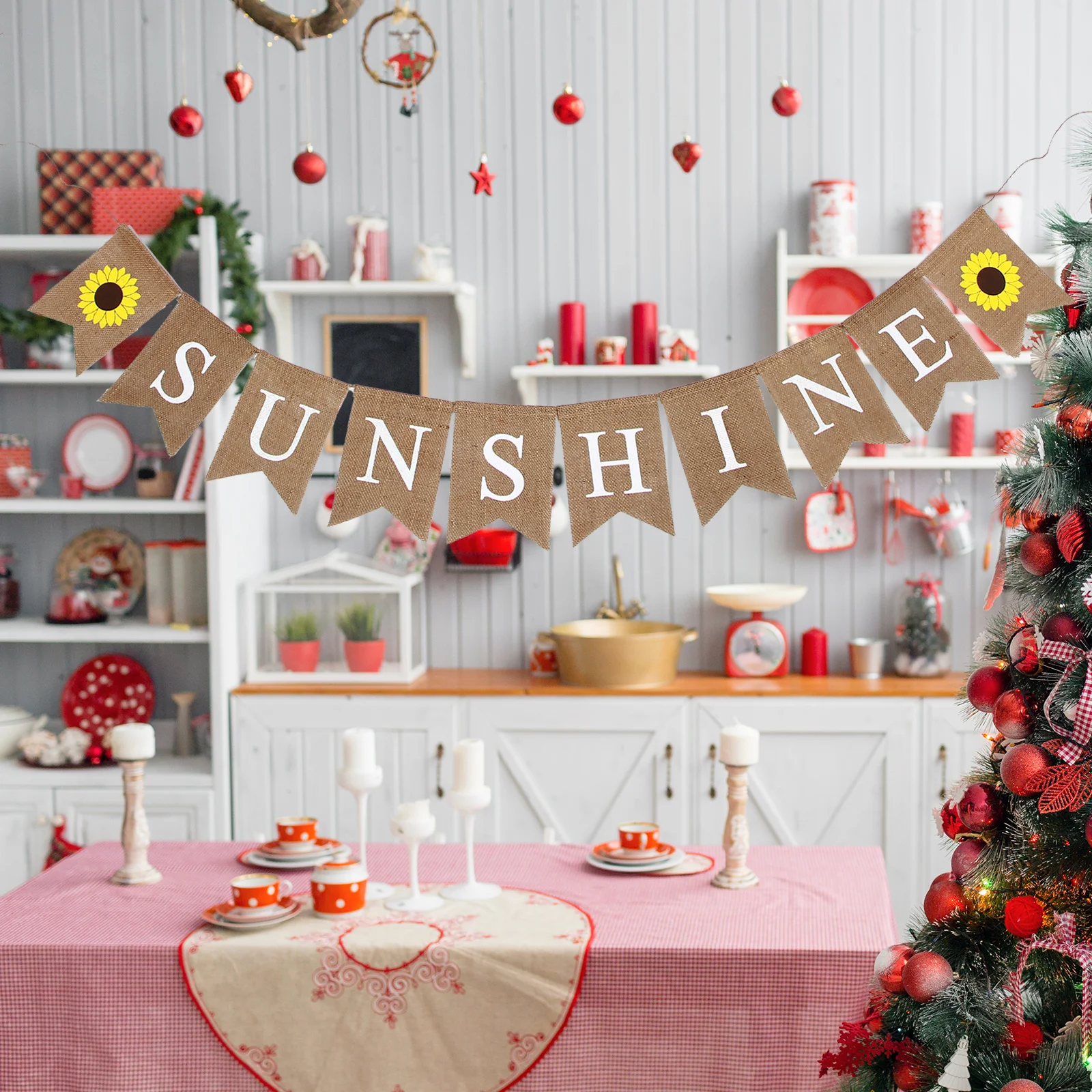 

Sunflower Printed Linen Banner Swallowtail Bunting You Are Letter Burlap Flag Hanging Garland For Baby Shower Kids Bedroom