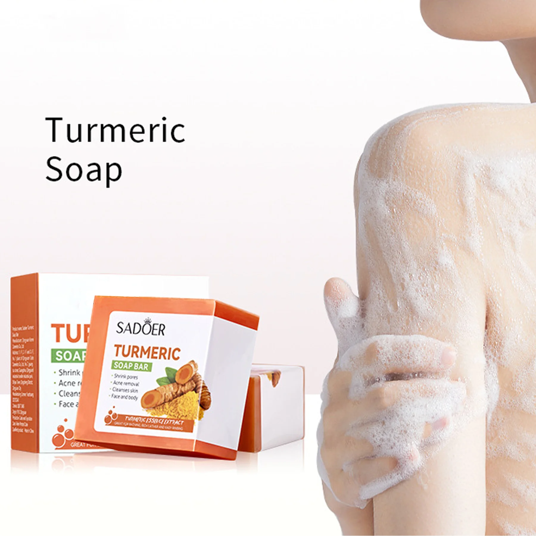 Turmeric Handmade Soap Cleansing Bath Deep Cleansing Essential Oil Soap