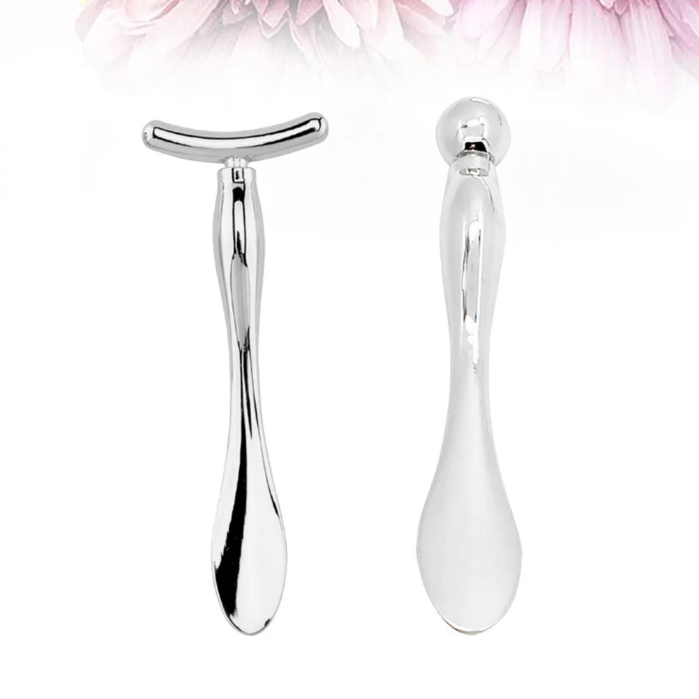 2pcs Eye Spoon Zinc Alloy Mini Facial Spatula For Skin Care Beauty Metal Makeup Spatula Tools Face Mask Scoop Stick