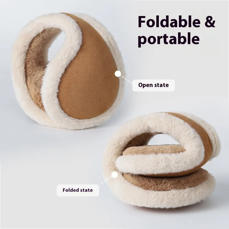 

Зимние мужские и женские плюшевые наушники, корейская версия, складные защитные наушники, артефактные велосипедные наушники с бархатом