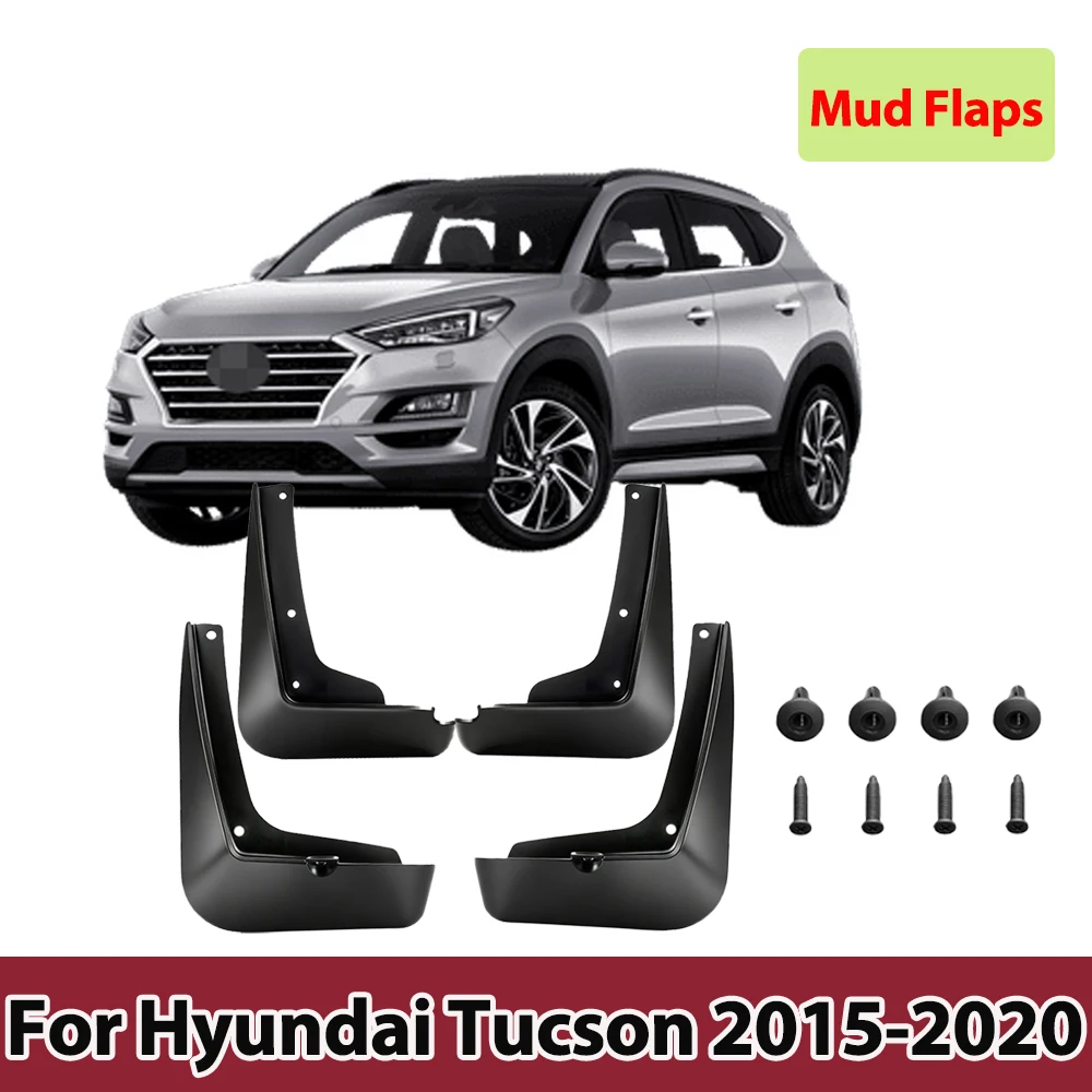 

4PCS/SET Car Mud Flaps For Hyundai Tucson 2015-2020 Molding MudFlap Splash Guards Mudguards Fender Cover Car Exterior Parts