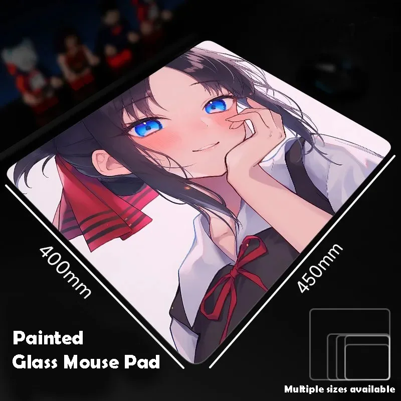 

Cute Girl Glass Mousepad Sora Game Mouse Pad Customized Pattern Tempered Smooth Gaming Desk Mat Fps Esports Office Gaming