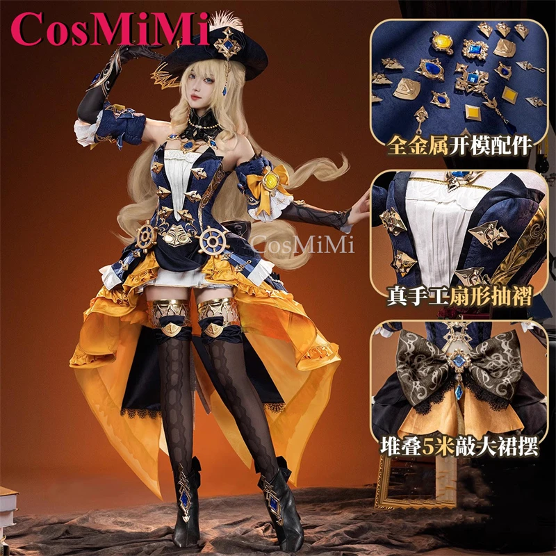 

CosMiMi Navia Cosplay Game Genshin Impact Costume Gorgeous Sweet Elegant Uniform Dress Carnival Party Role Play Clothing S-XL