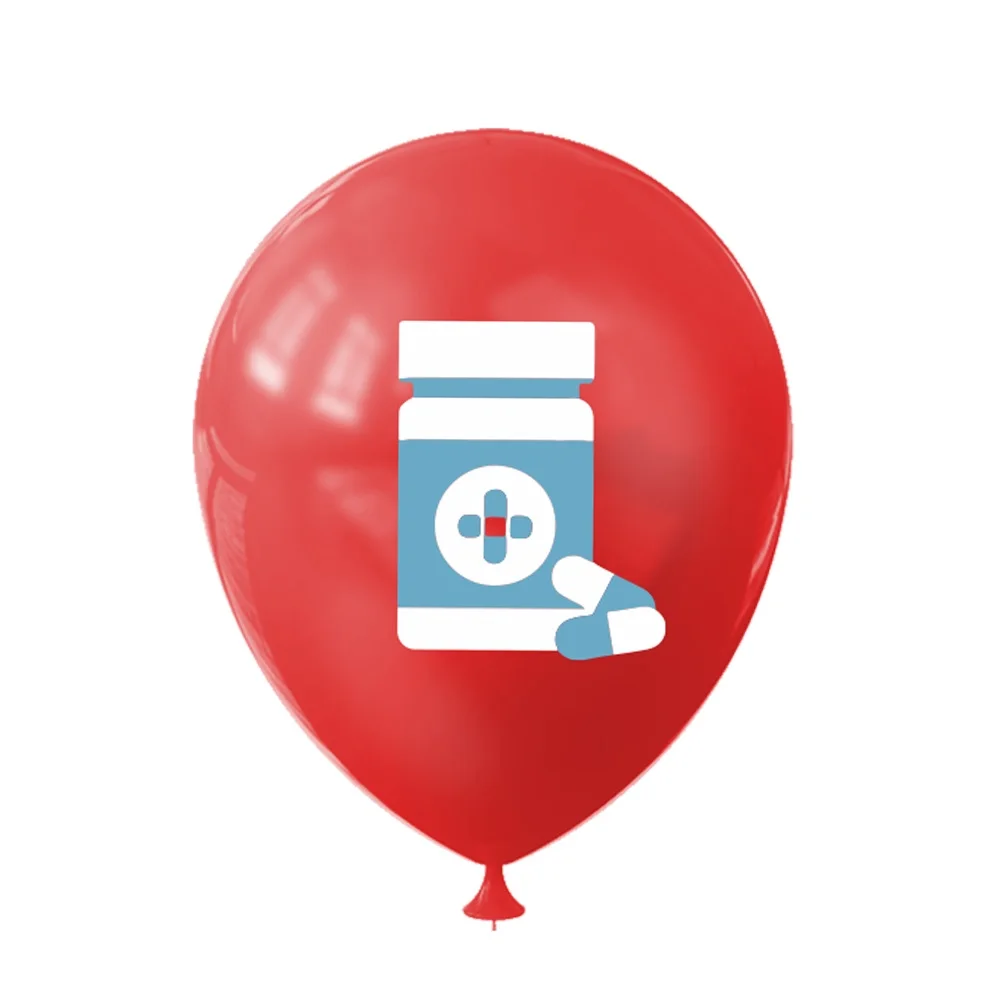 10pcs Doctor Nurse Day Theme Party Decoration Hospital Staff Party Decoration Nurse Balloon