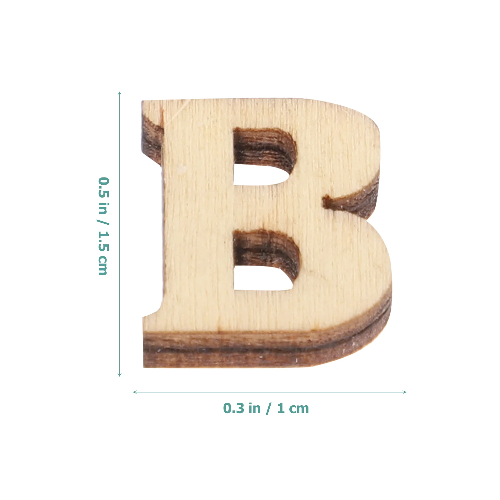 Autocollants en bois avec lettres de l'alphabet pour enfants, petits embellissements, jouets artisanaux pour bûches de scrapbooking, 100 pièces