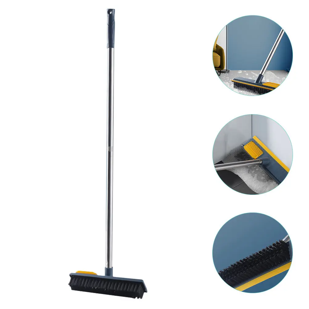 

Щетка для мытья полов 74 см, телескопическая, двойного назначения, с скребком для очистки швов, для уборки ванной комнаты, террасы, удаления пятен и волос
