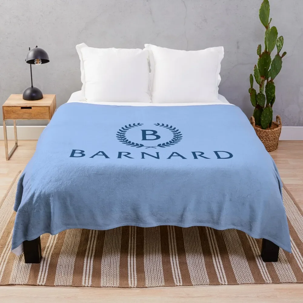 

Barnard College Baby Blue Logo Throw Blanket Baby funny gift Nap Blankets