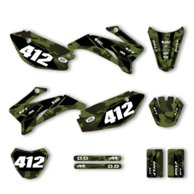 

DSMTECH для Yamaha TTR 110 TTR110, все годы, мотоциклетная графика, фоновые наклейки, наклейка, обтекатель, индивидуальный протектор 008