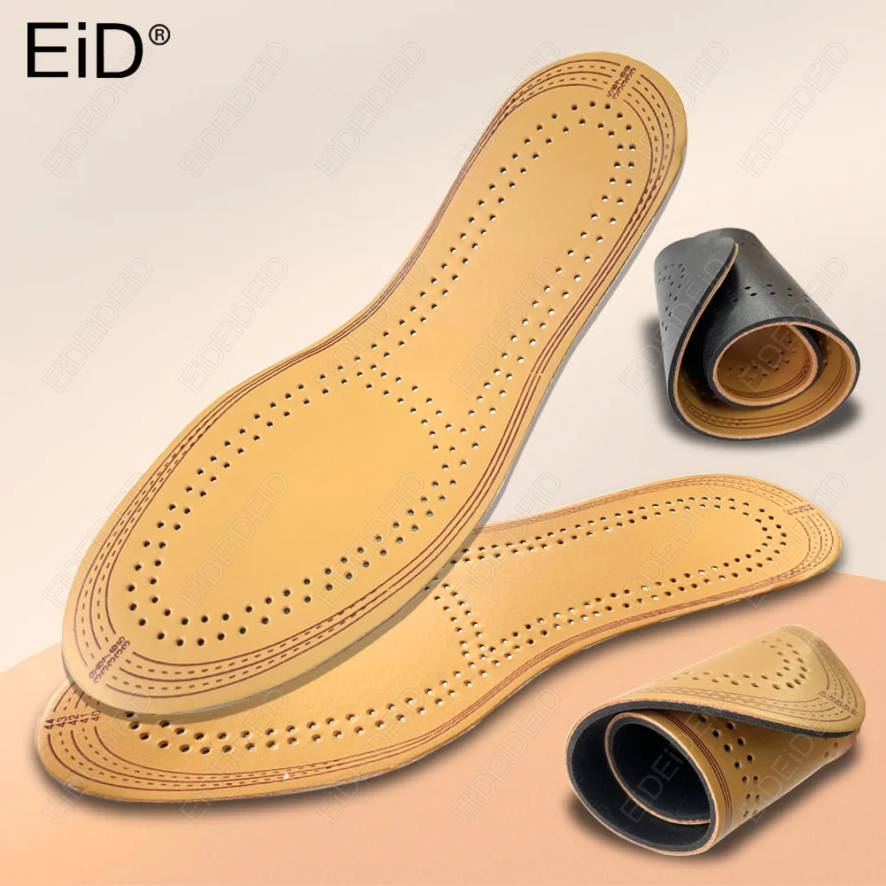 

Genuine Leather Insoles Breathable For Men Business Shoes Ultra Deodorant Shoes Insole Pads Inserts Absorb Sweat Inner Soles