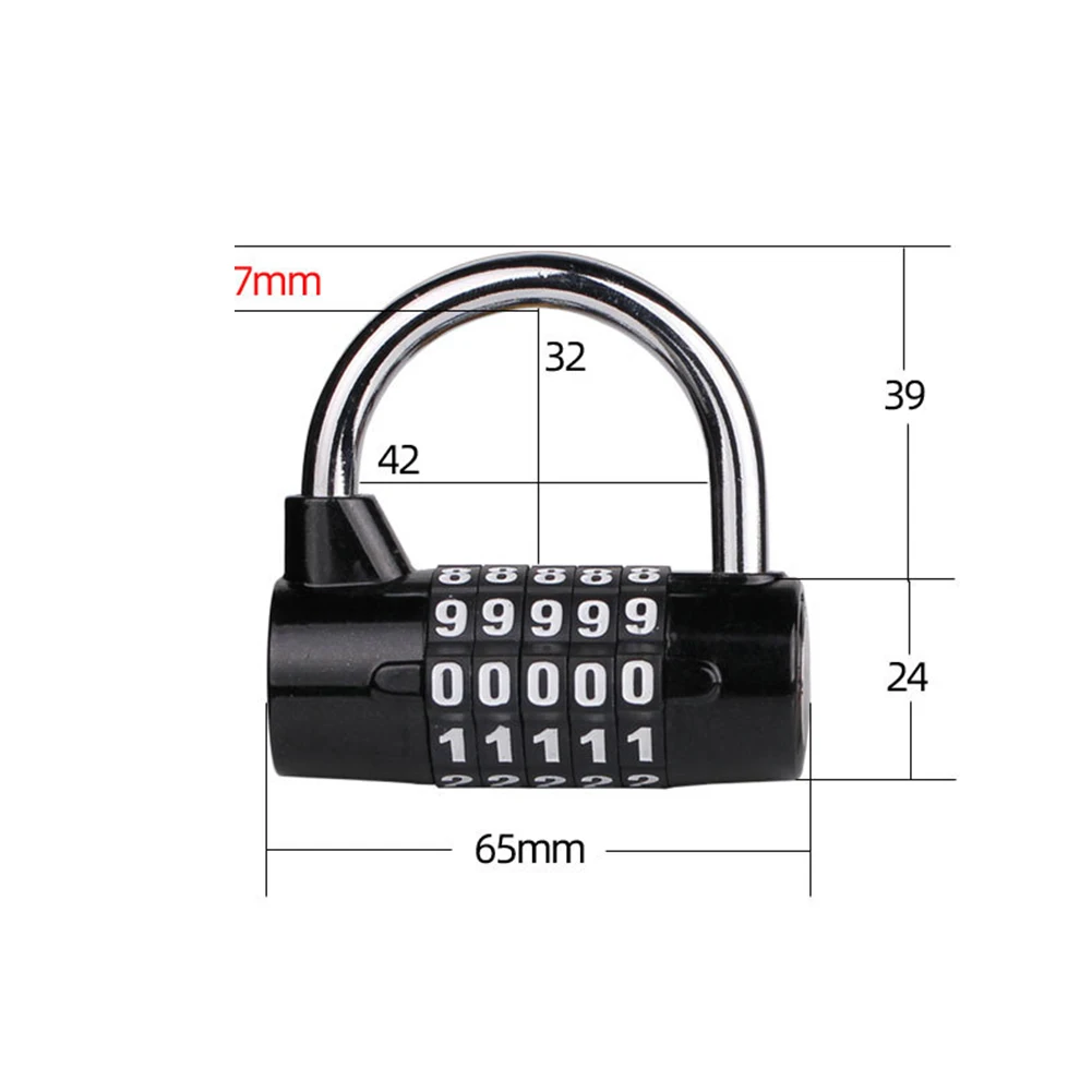 100% 새로운 고품질 소재 자물쇠 잠금 체육관 잠금 컴퓨터 가방에 대 한 5 자리 조합 자물쇠 조합 잠금