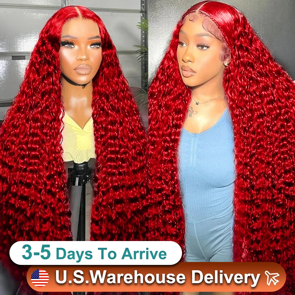 Red Color Body Wave Wig 13X6 Hd Lace Frontal Wig Lace Front Human Hair Wigs Pre Plucked Brazilian Lace Front Wig Hair For Women