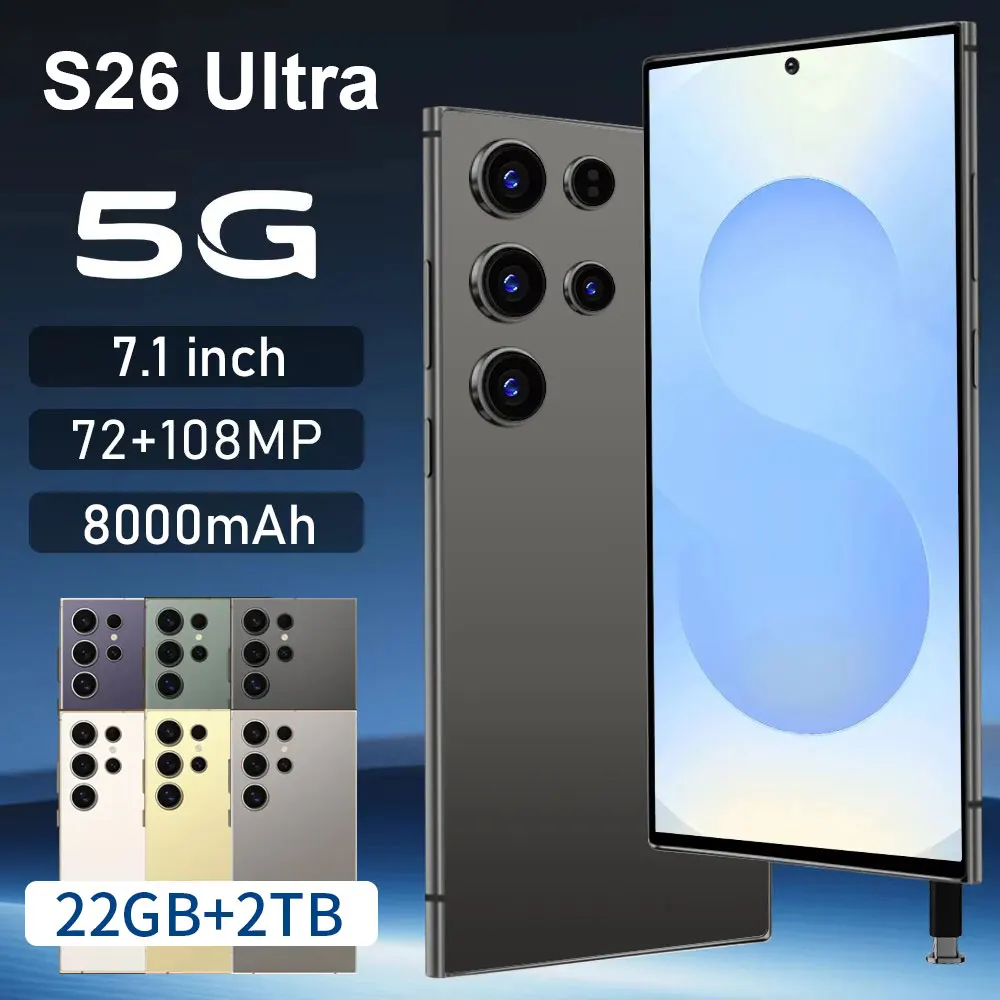 

S26 Ultra NEW HOT 2025 original intelligent 5G dual card dual standby Android 14 system global version 8000mAh battery