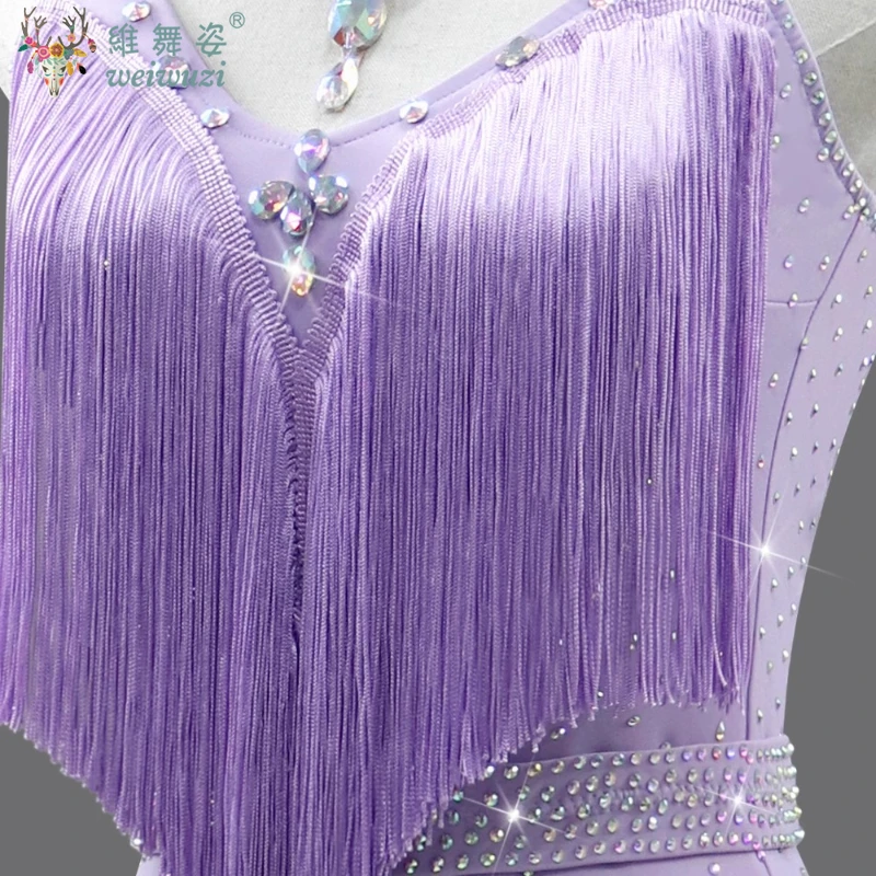 Vestidos de dança latina para mulheres, personalizados, flores requintadas, borla, saia rabo de peixe, adultos e crianças, trajes de performance latina