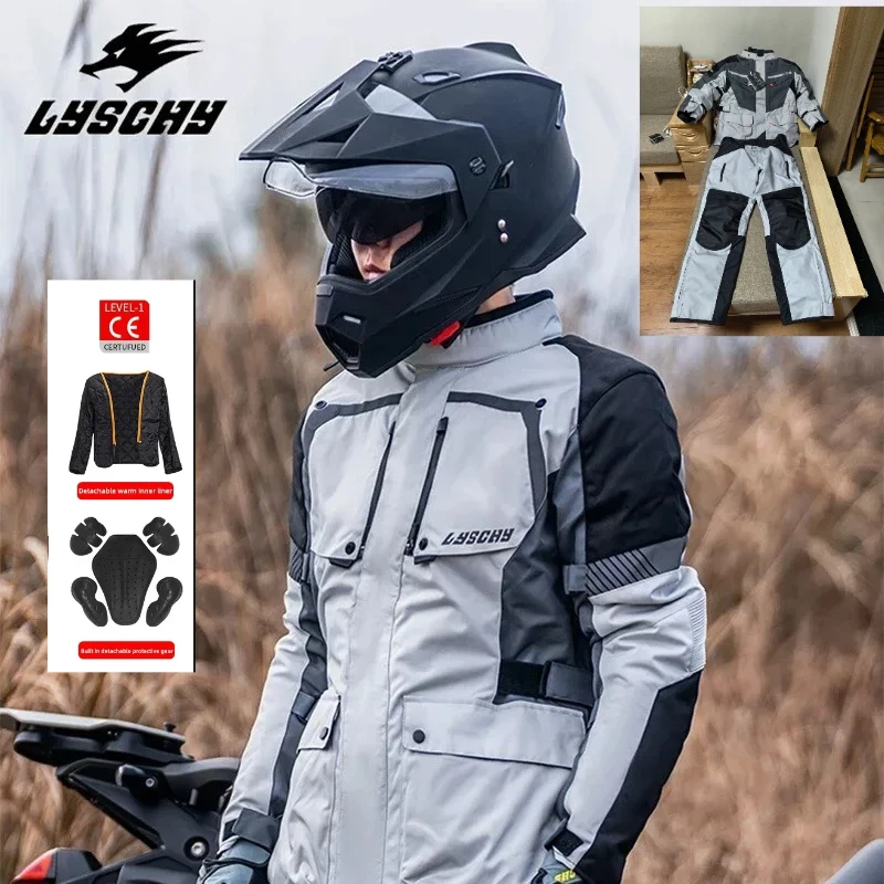 

S-5XL Motocross Jacket Autumn Winter Waterproof Warm Inner Liner Motorcycle Riding Clothing Anti-fall Off-road Jacket Rallysuit