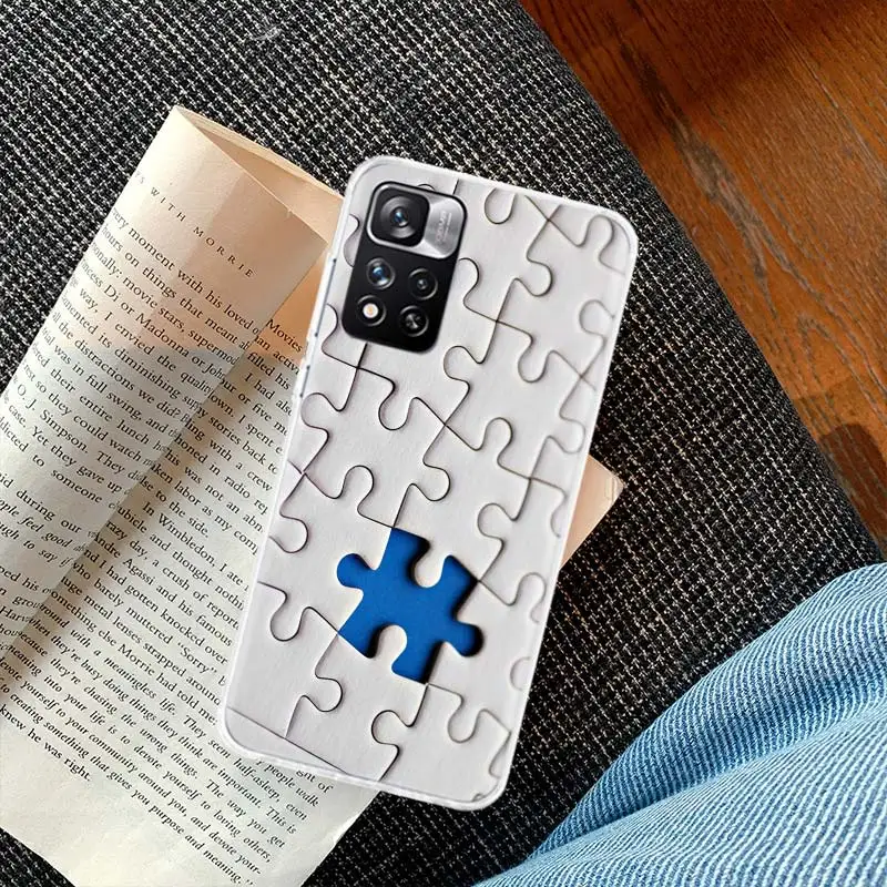 Autism Support Puzzle Phone Case For Xiaomi X3 X4 F4 GT NFC X5 X6 Pro 5G M3 M4 M5 M5S Mi F6 F5 F3 F2 F1 Cover Soft TPU