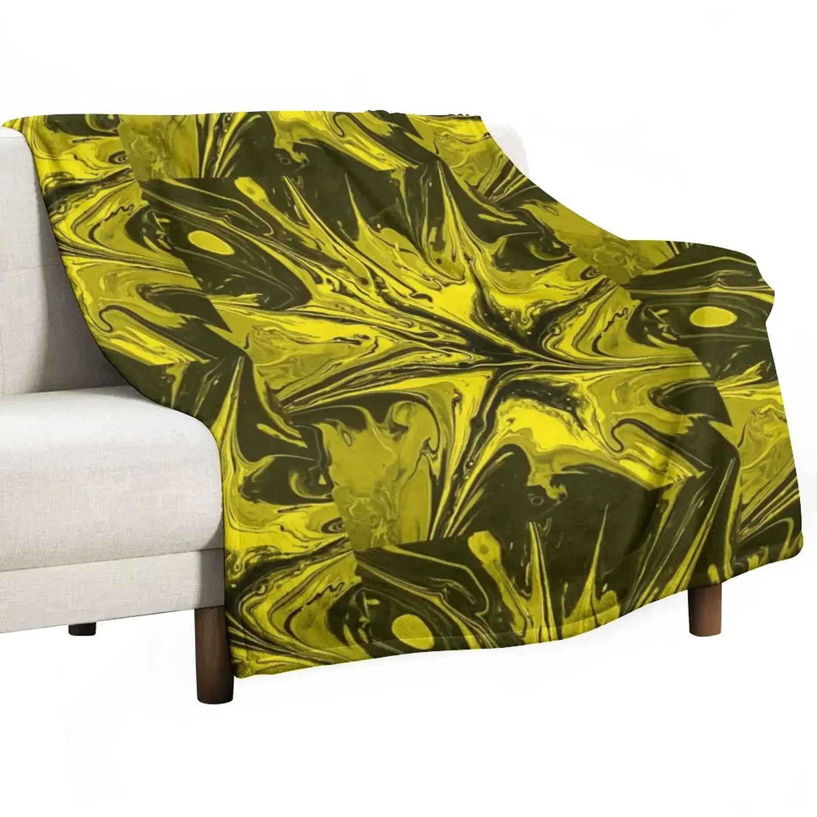 

New Modern trendy abstract turquoise gold swirls Throw Blanket Fashion Sofas Bed Blankets