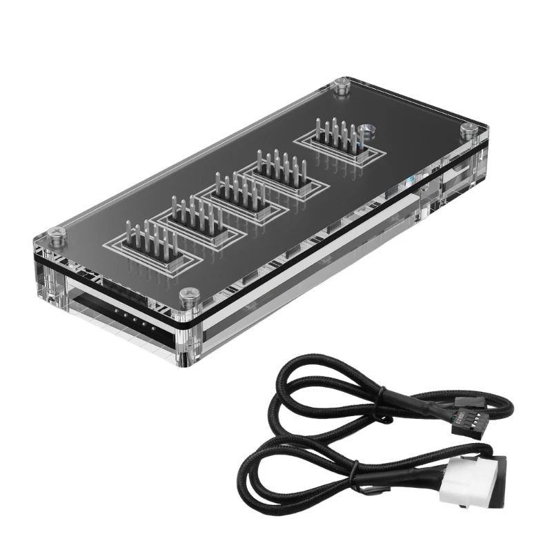 G6DD Motherboards USB 9Pin USB2.0 Female Interfaces Header Splitter 1 to 4 Extension Cable Adapter 9Pin USB HUBs
