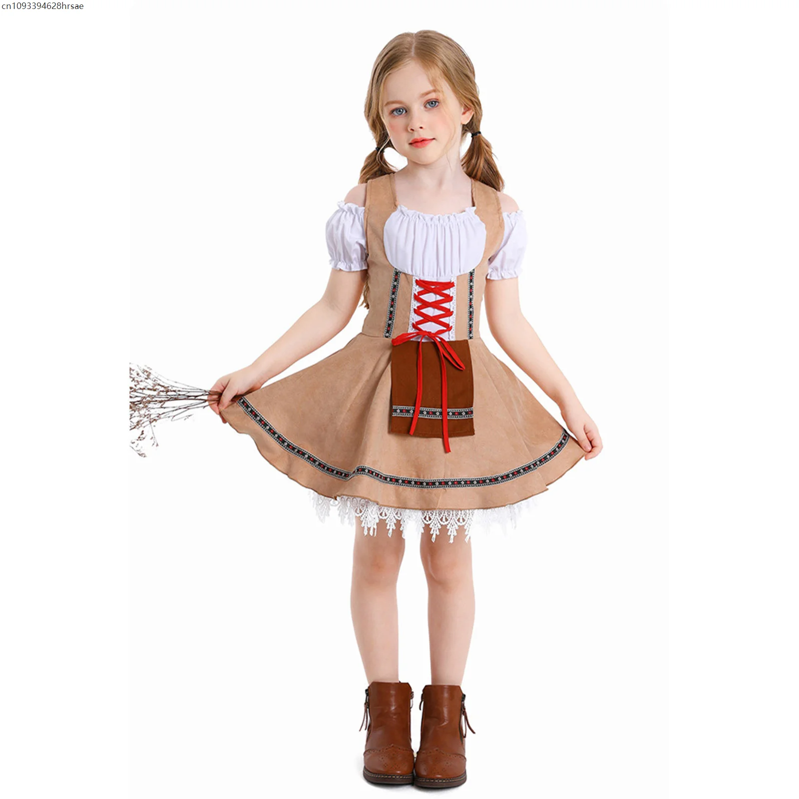 Детские костюмы Октоберфеста, немецкое платье Октоберфеста для девочек, баварский фестиваль, вечеринка, пиво, карнавал, косплей, платье-дирндль на Хэллоуин
