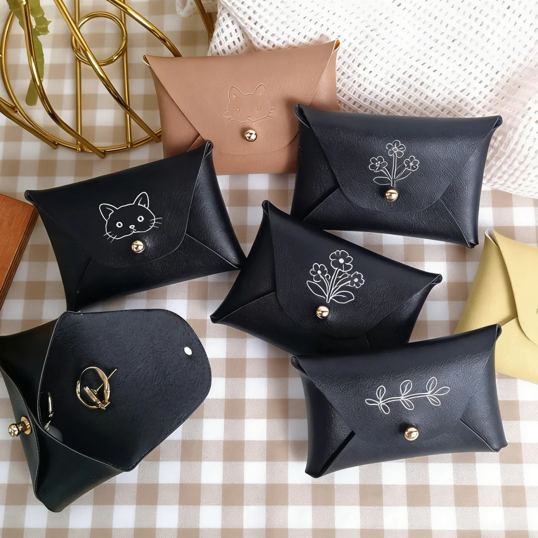 

Custom Logo PU Ring Box Bags for Graduation Bachelor Cap Jewelry Packaging Wedding Engagement Earring Gift Organizer Sack