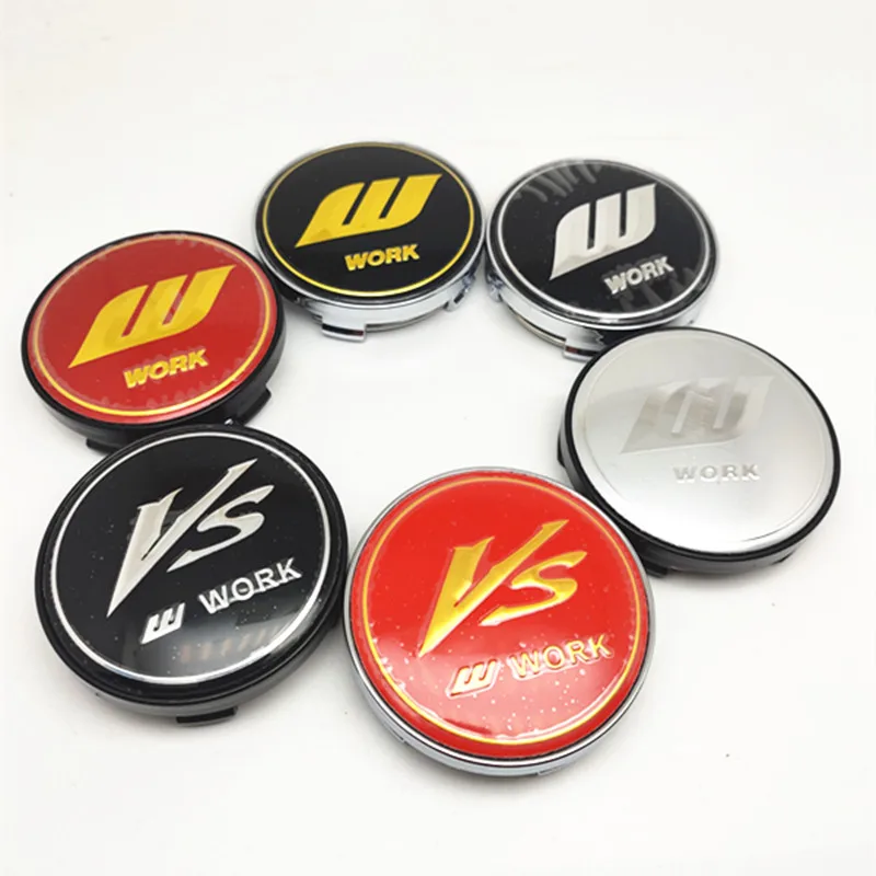 4pcs 60mm Wheel Center Hubcaps for VS W Work Car Styling Rims Hub Cover Cap Emblem 56mm Badge Stickers