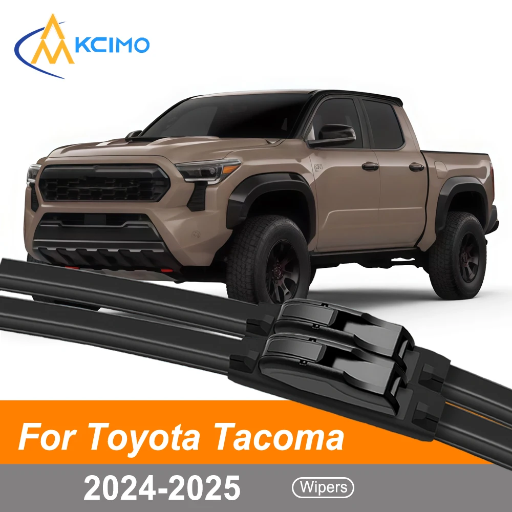 

Front Windshield Wiper Blade Set For Toyota Tacoma N400 2024-2025 All-Season Rubber Streak-Free Cleaning Wipers (Pair of 2)